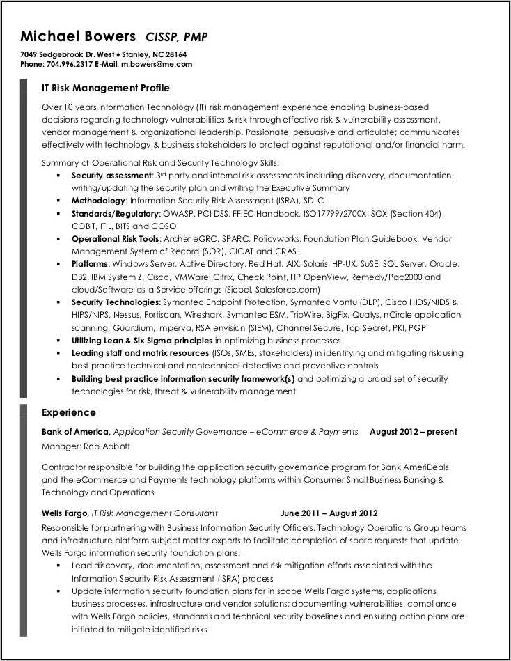 Resume Title For Project Manager - Resume Example Gallery