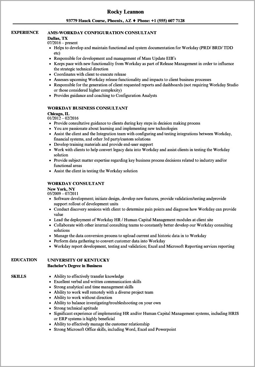 Peoplesoft Campus Solutions Sample Resume - Resume Example Gallery