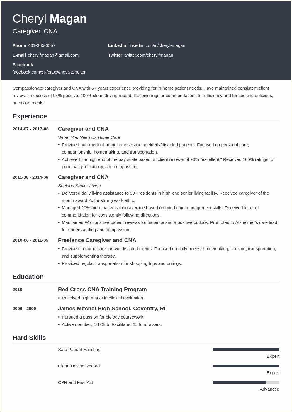 Personal Caretaker Skills For Resume Resume Example Gallery