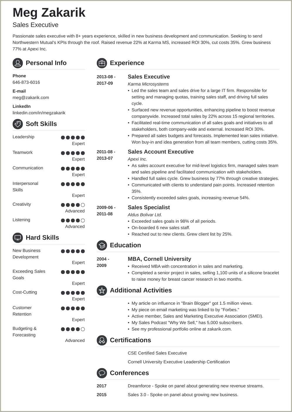 Business And Customer Pitch Resume Example - Resume Example Gallery