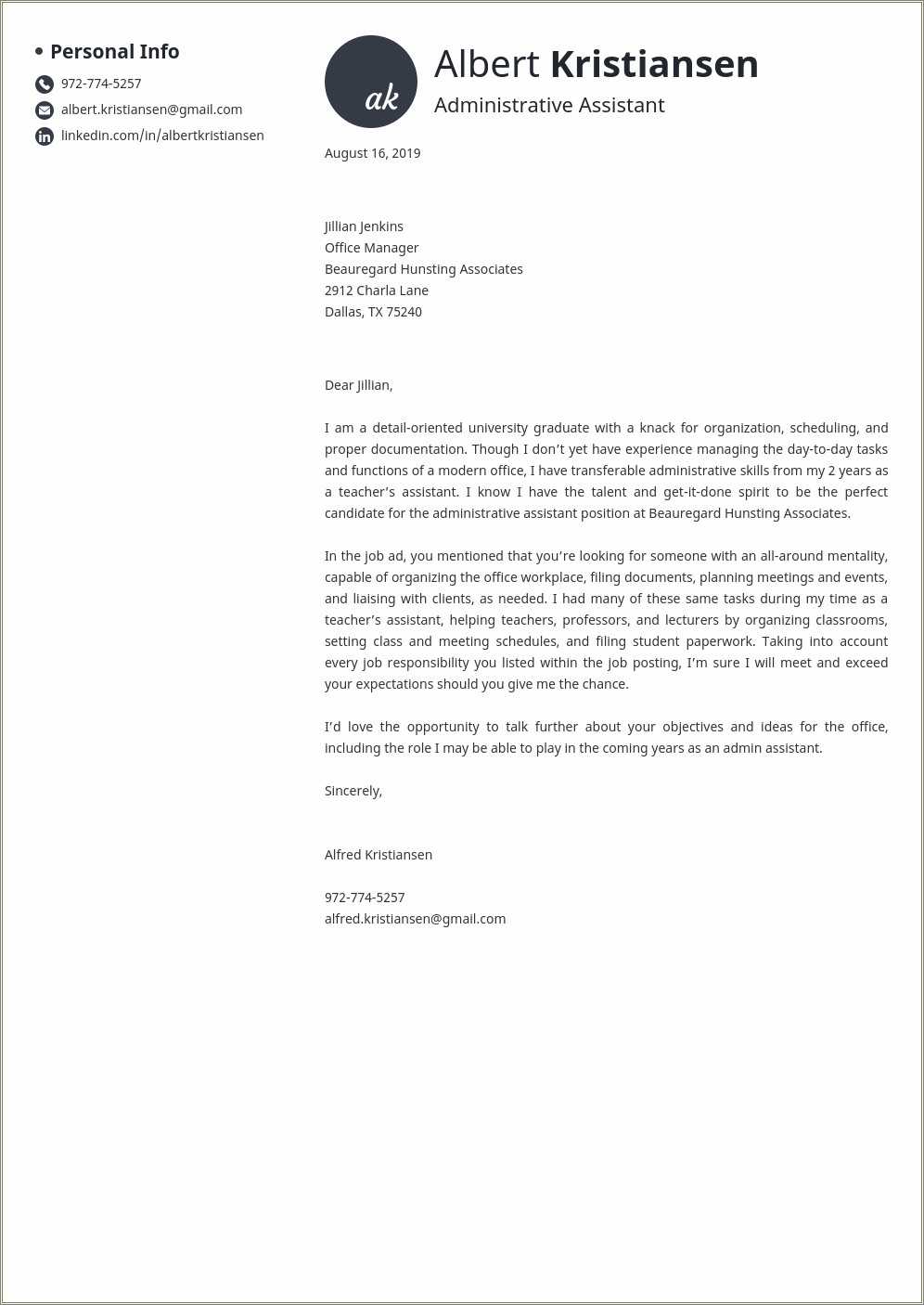 Police Resume Cover Letter Examples - Resume Example Gallery