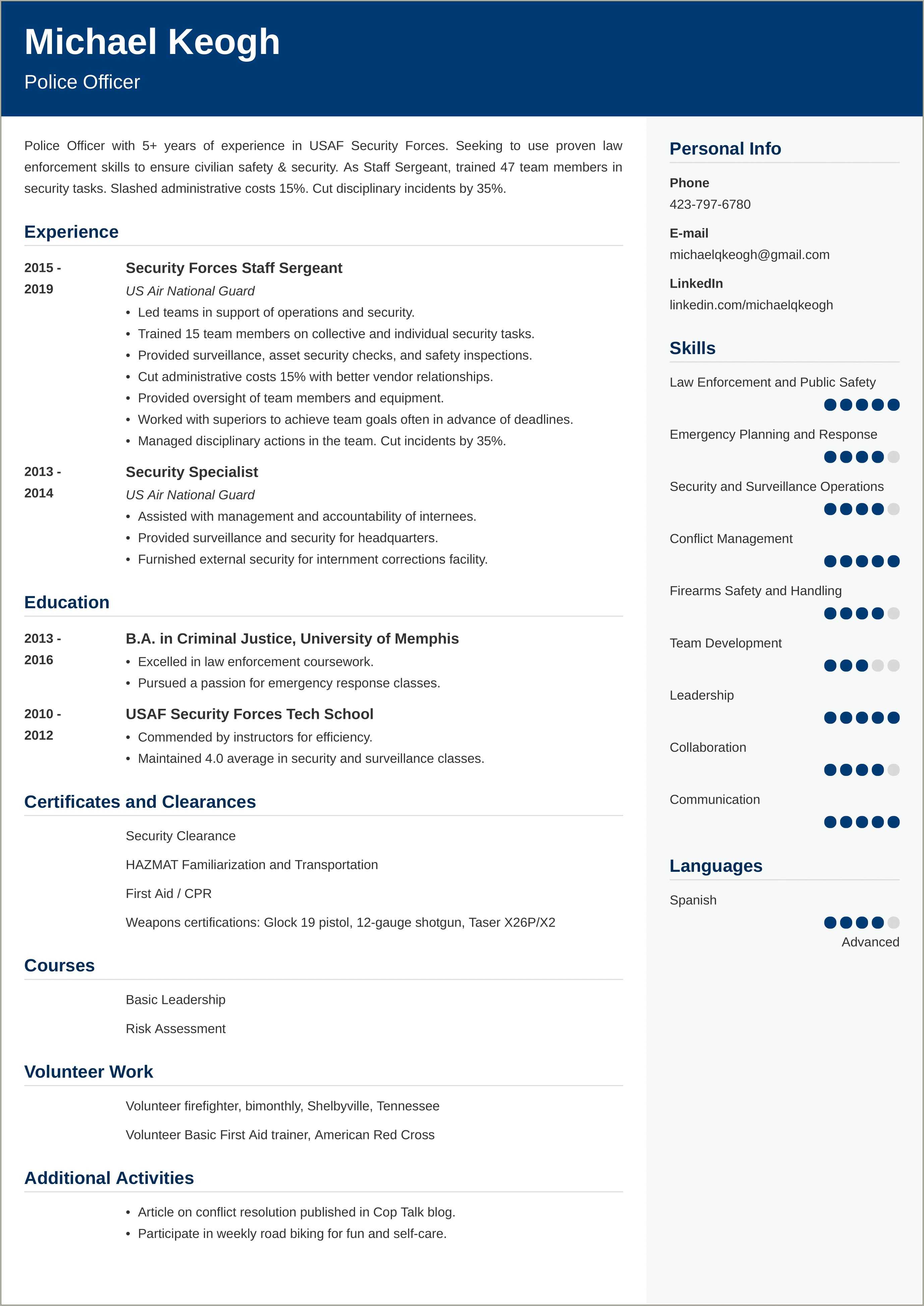 police-sergeant-resume-summary-examples-resume-example-gallery