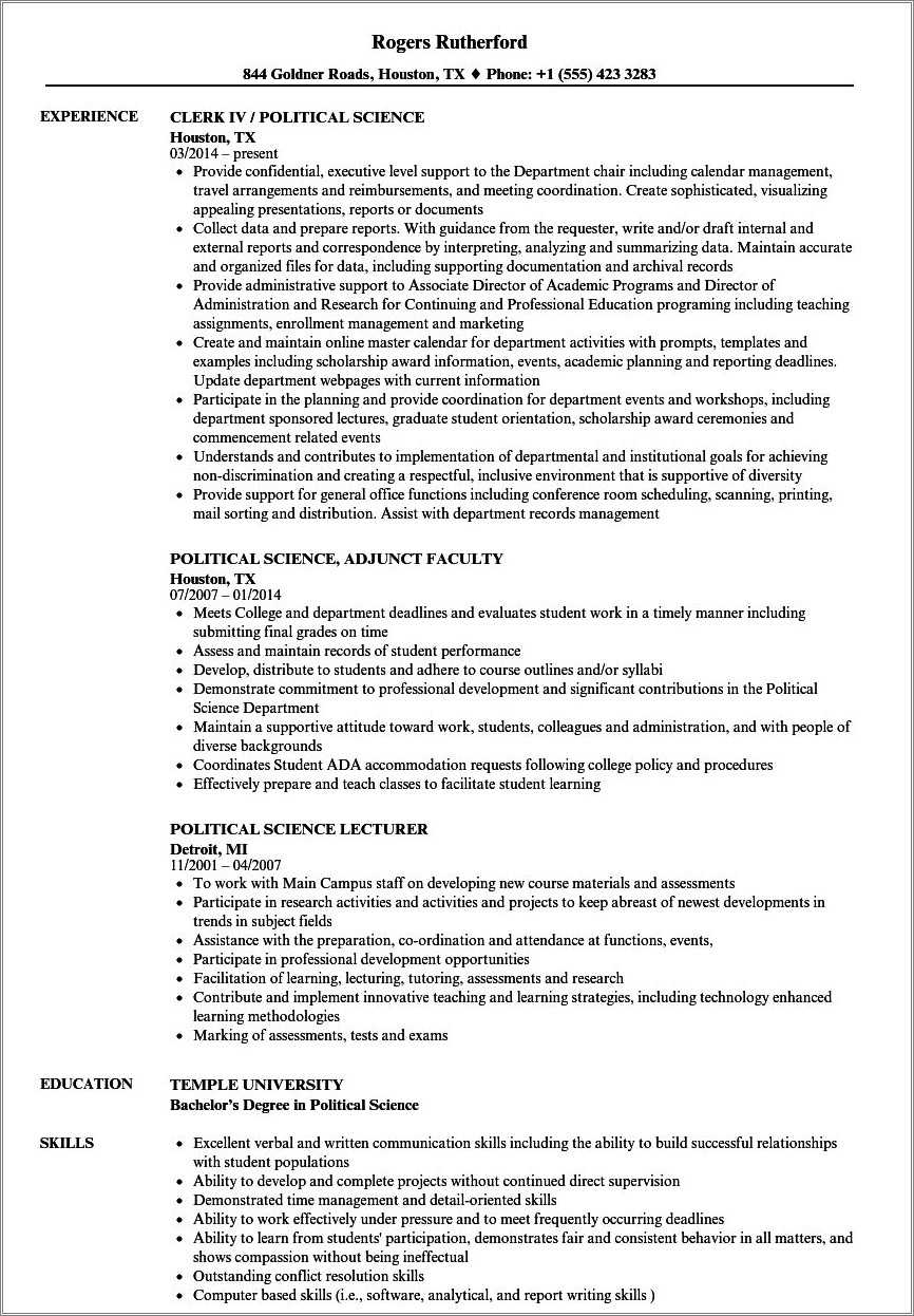 political-science-major-objective-resume-resume-example-gallery