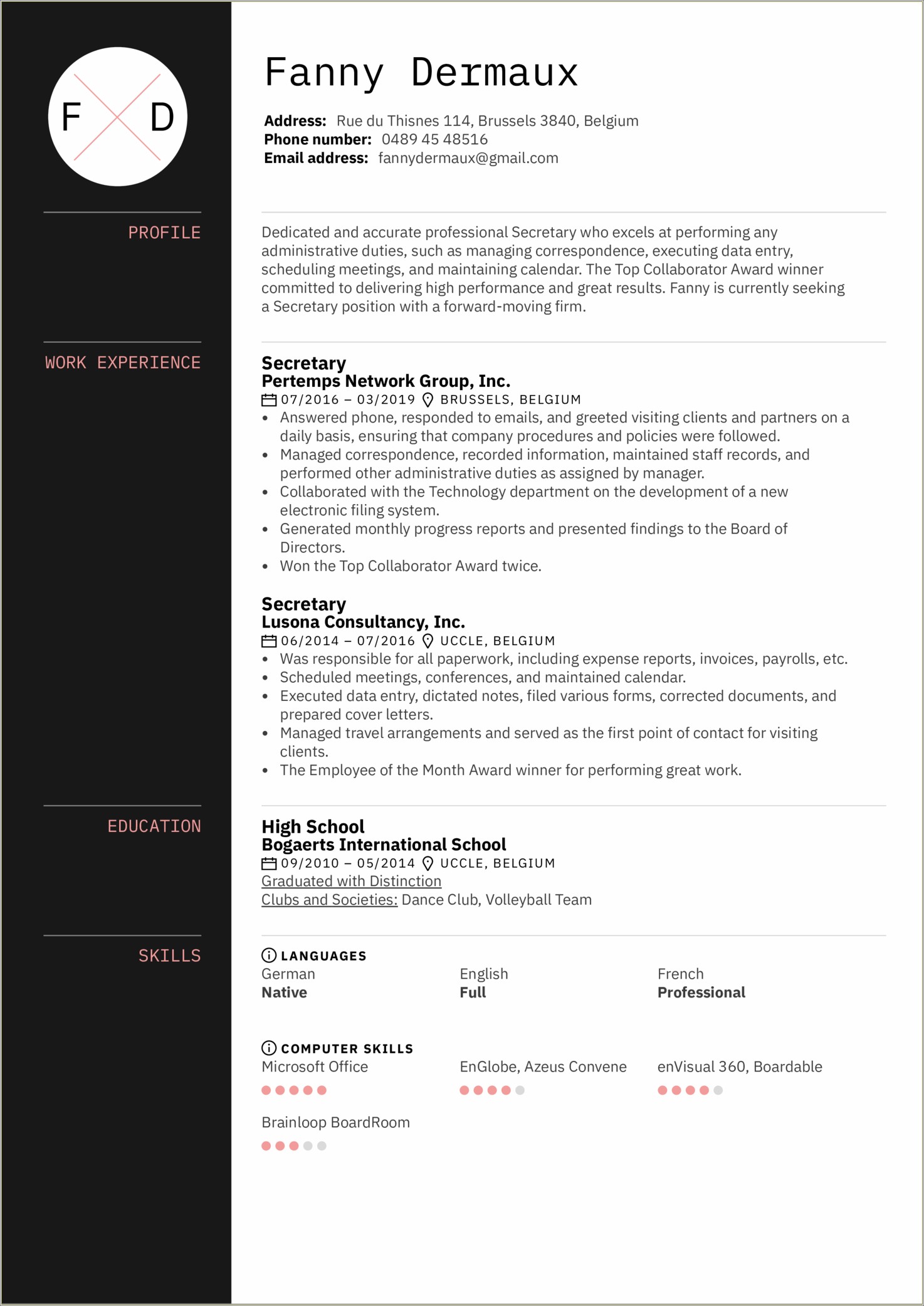 position-of-responsibility-in-resume-examples-resume-example-gallery