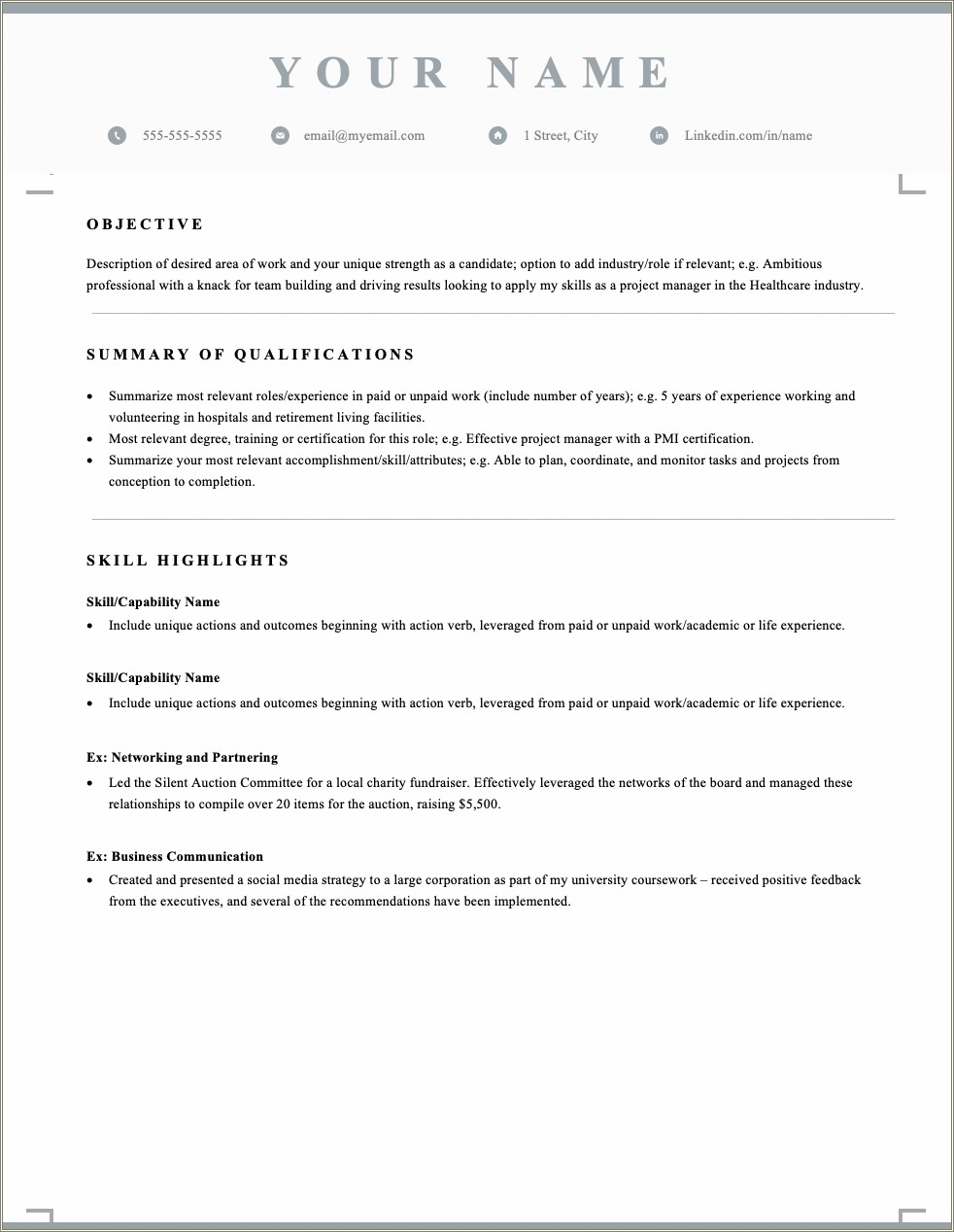 Preferred Skills In Resume Example - Resume Example Gallery