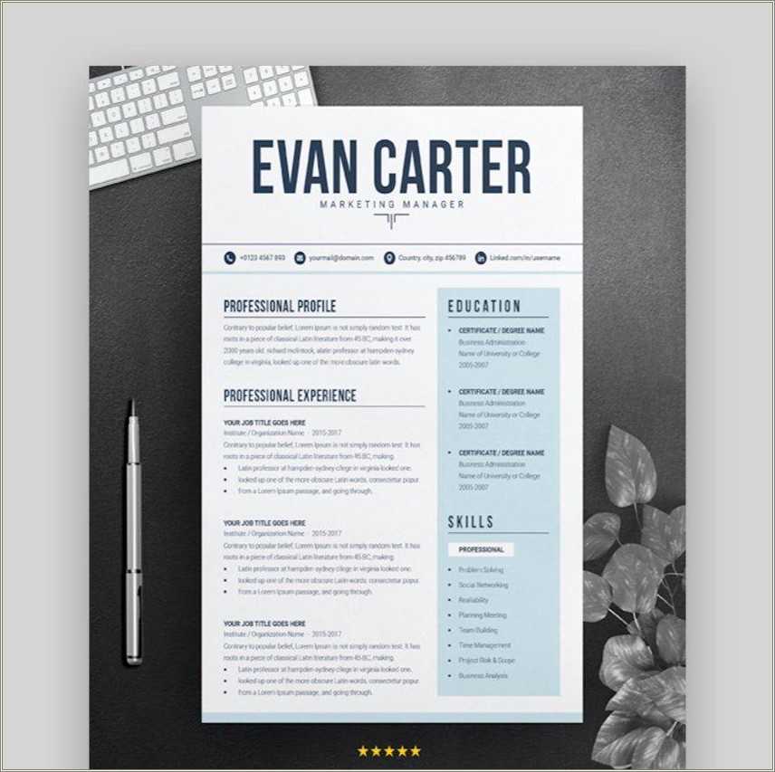 Teacher Resume Format In Word Free Download Pdf