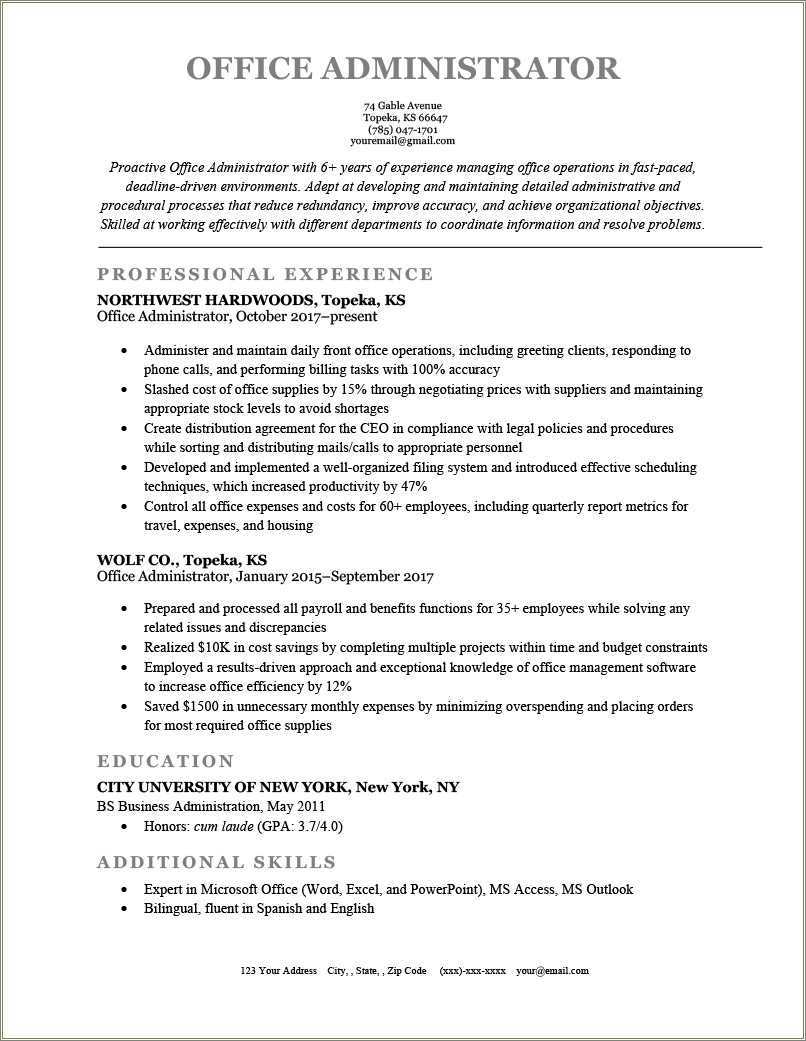 Problem Solving Skill Resume Example - Resume Example Gallery