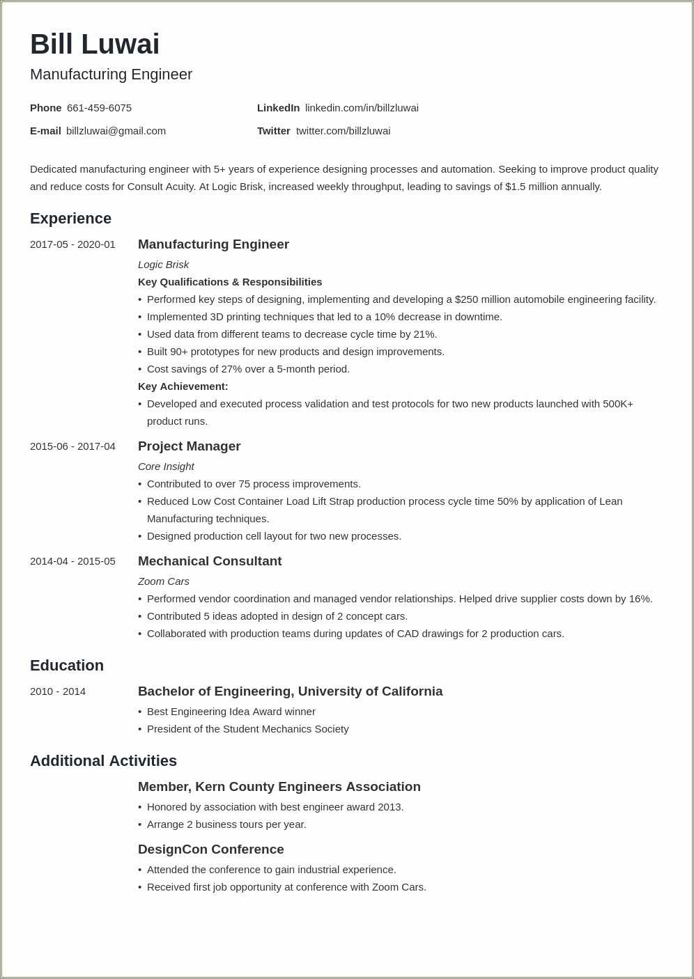 Production Technician 3 Resume Sample - Resume Example Gallery