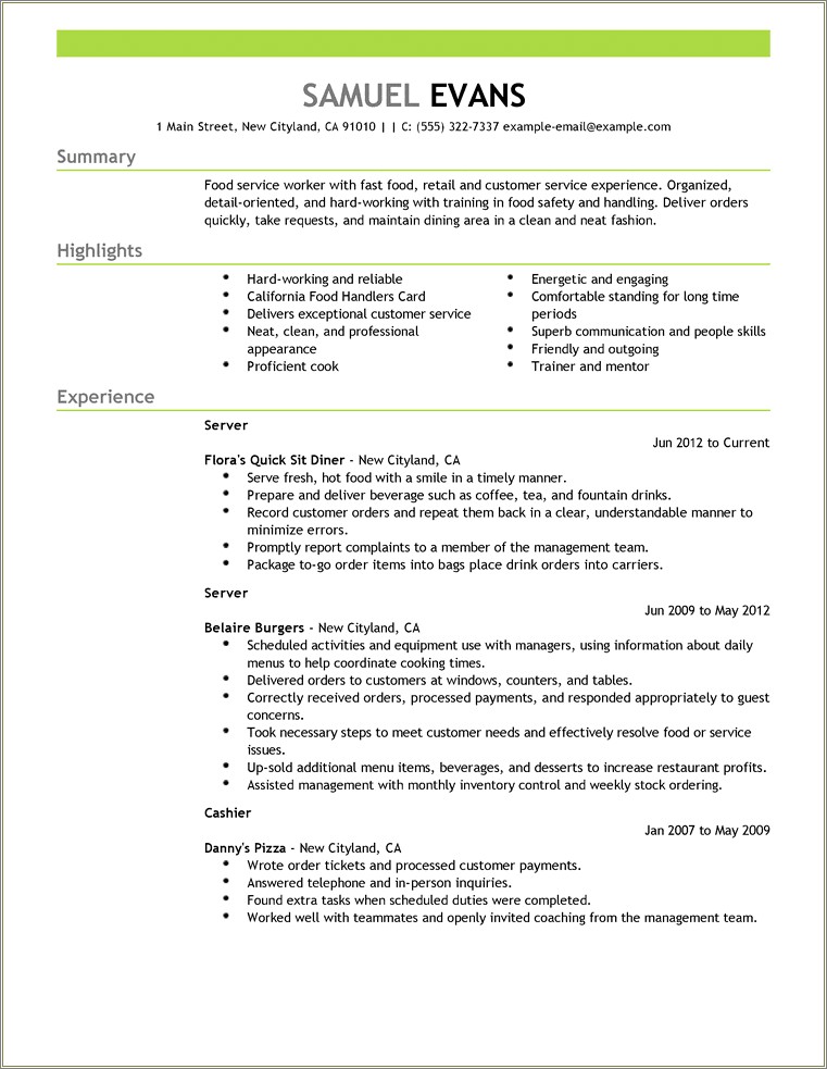 professional-summary-for-fast-food-resume-resume-example-gallery