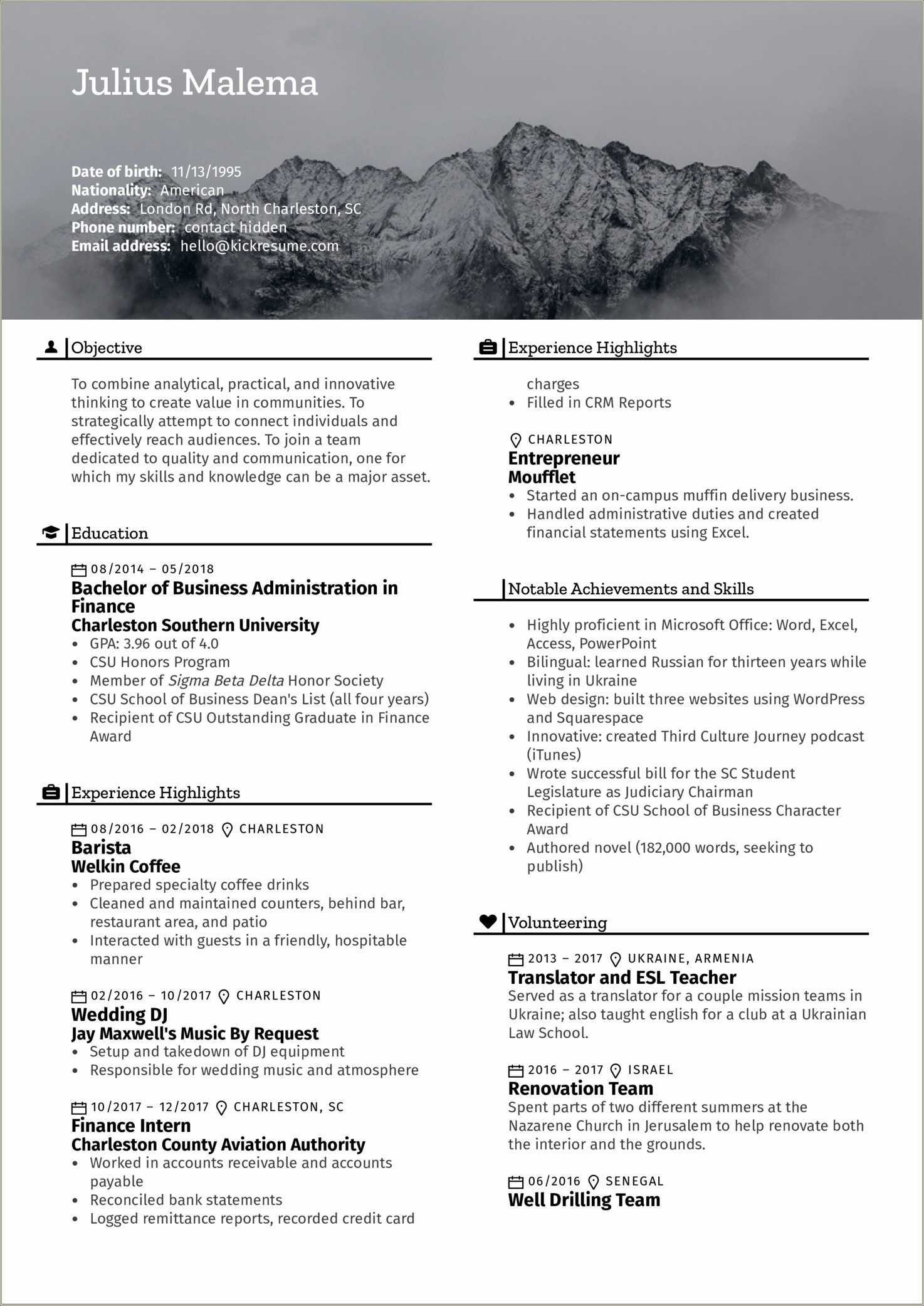 professional-summary-resume-sample-finance-resume-example-gallery