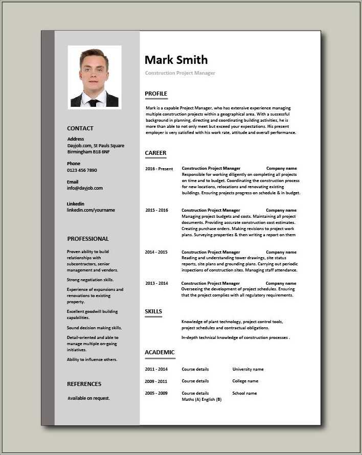 Project Management Resume Sample Doc Resume Example Gallery