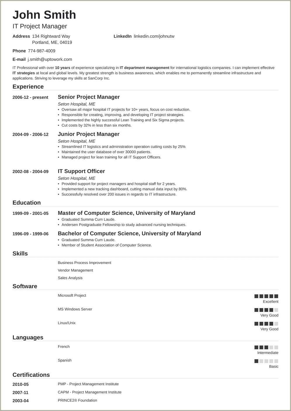 Project Management Keywords For Resumes Resume Example Gallery