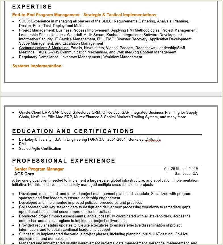 project-manager-resume-template-australia-resume-example-gallery