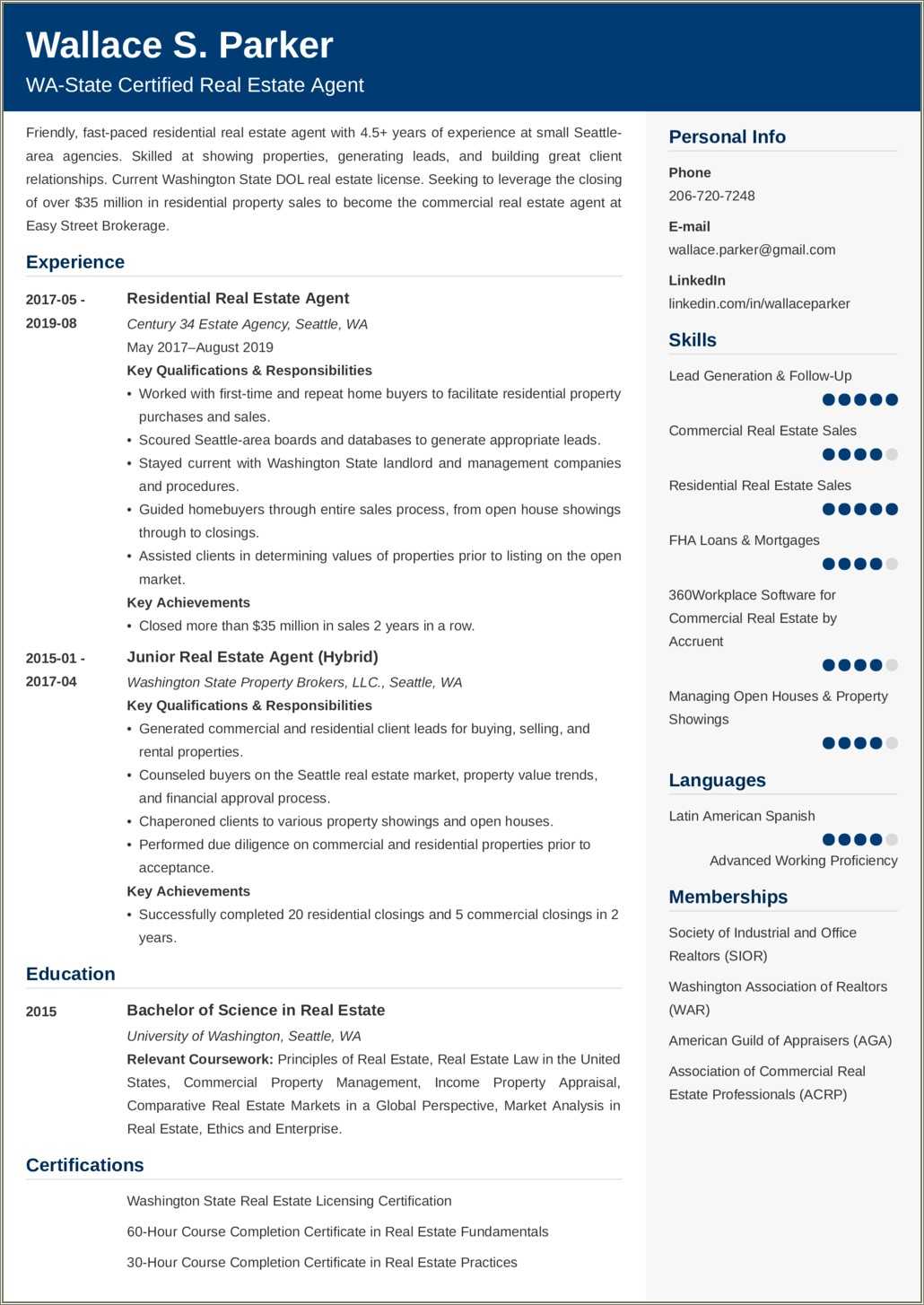 Real Estate Appraiser Resume Sample - Resume Example Gallery