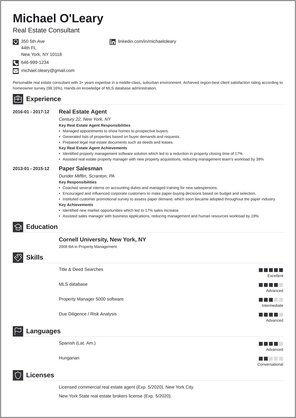 Real Estate Reo Resume Sample - Resume Example Gallery