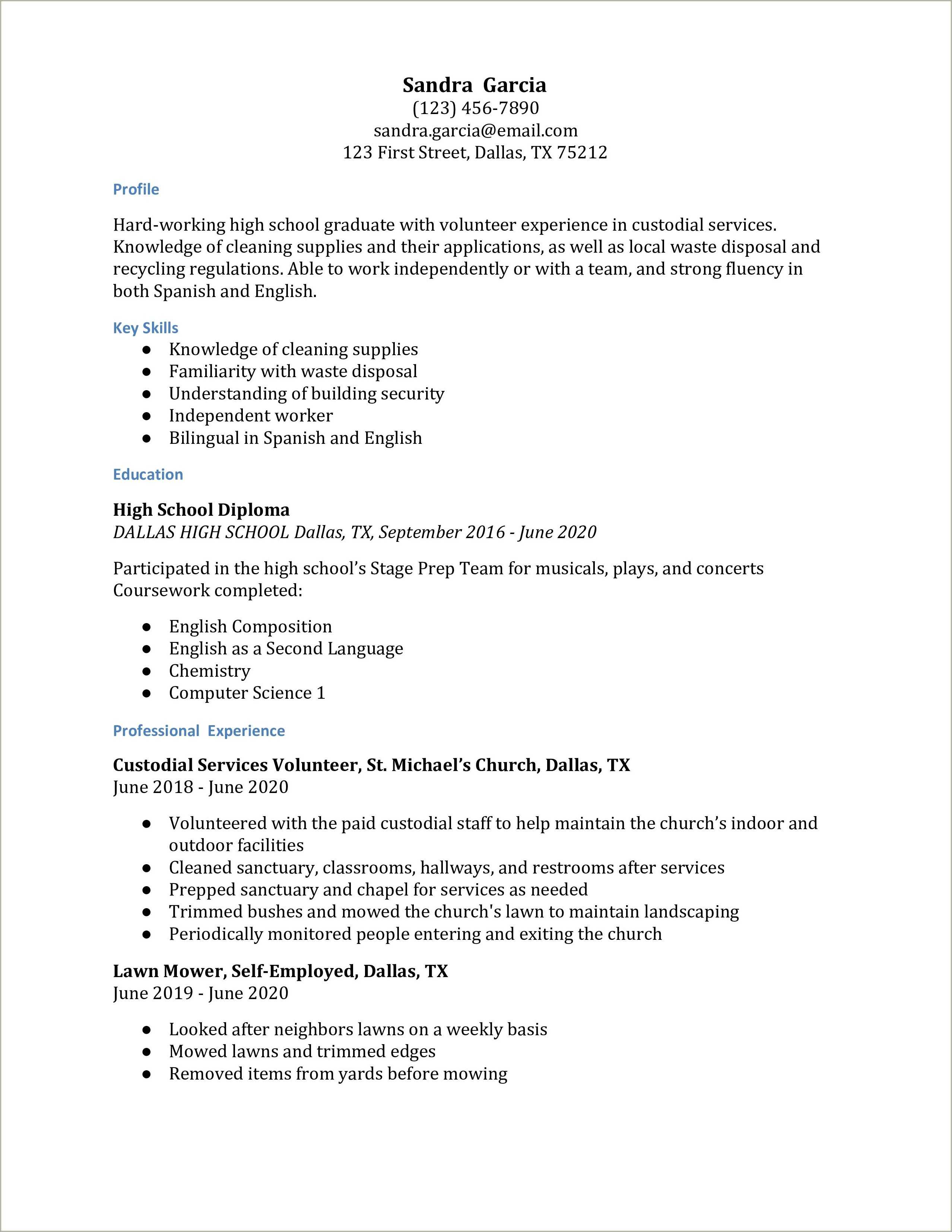 Recycling And Waste Solutions Resume Examples - Resume Example Gallery