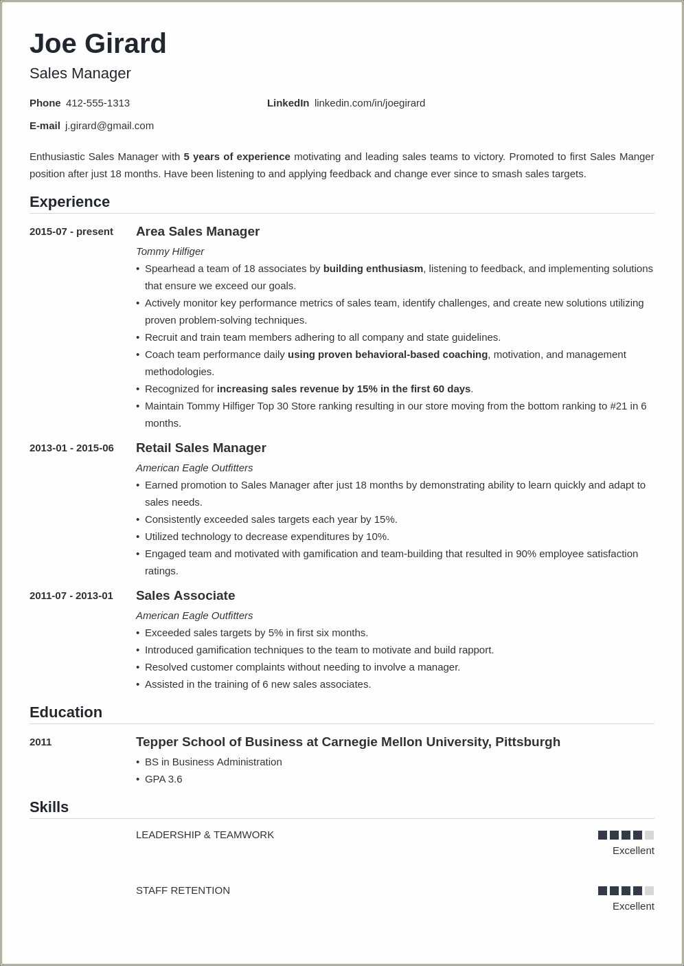 Car Sales Manager Resume Example - Resume Example Gallery