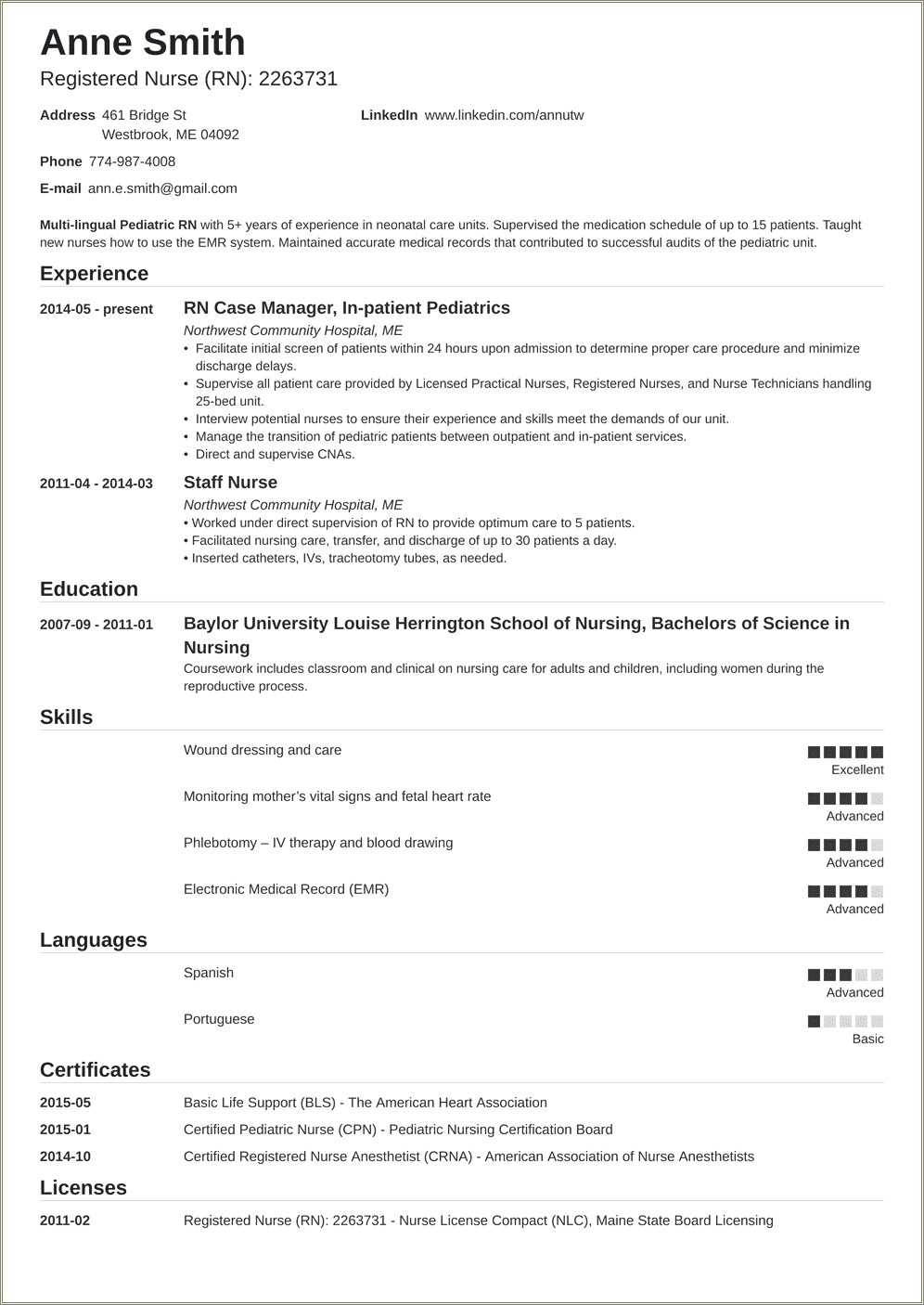 Registered Nurse Job Description Resume Sample Resume Example Gallery