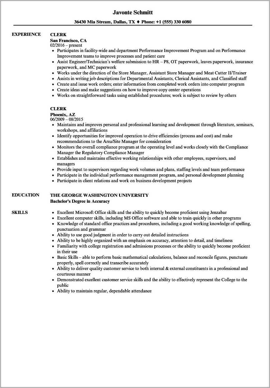 rental-fleet-service-clerk-resume-sample-resume-example-gallery