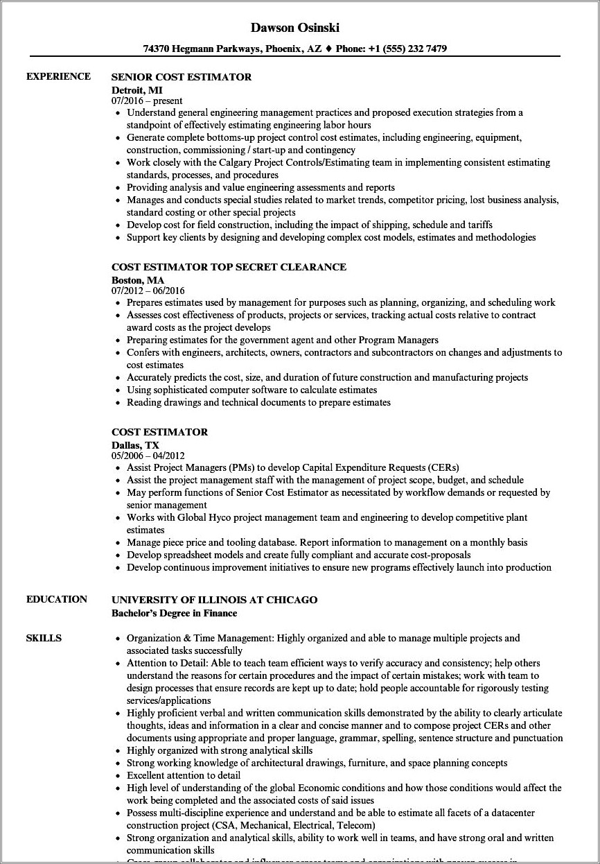 construction-cost-estimator-resume-sample-resume-example-gallery