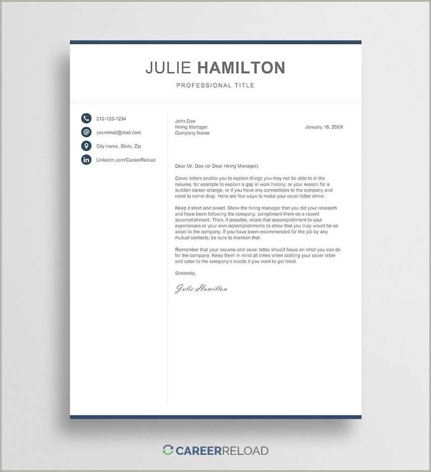 Resume And Cover Letter Template Microsoft Word - Resume Example Gallery