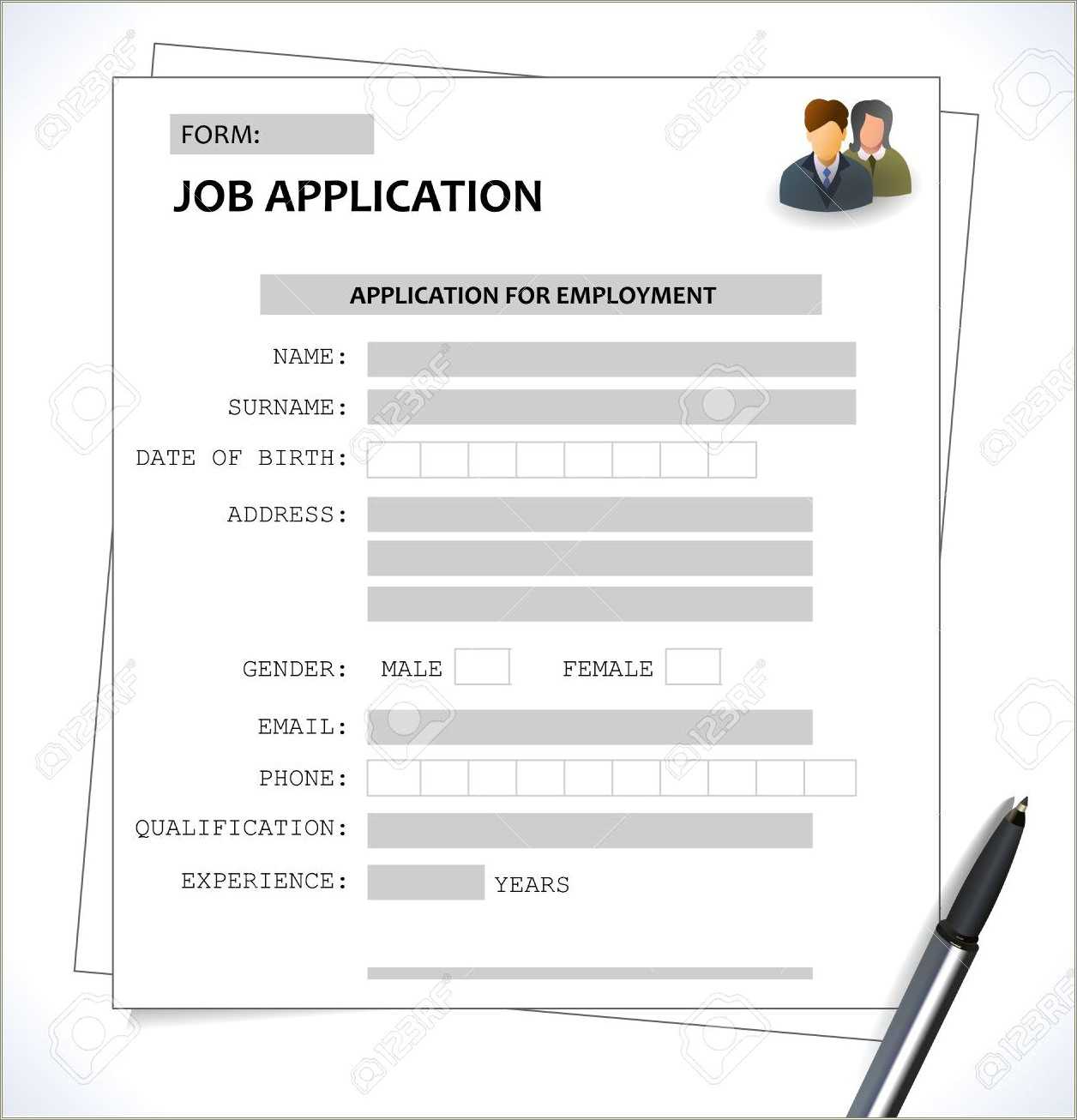 Resume Application Form Free Download Resume Example Gallery