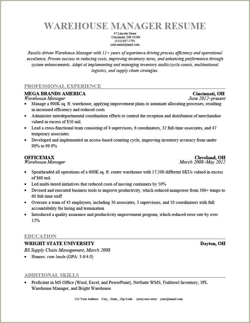 warehouse-manager-resume-objective-examples-resume-example-gallery