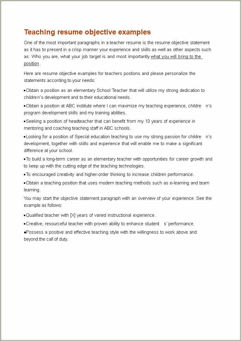 Cv Personal Statement Examples Career Change