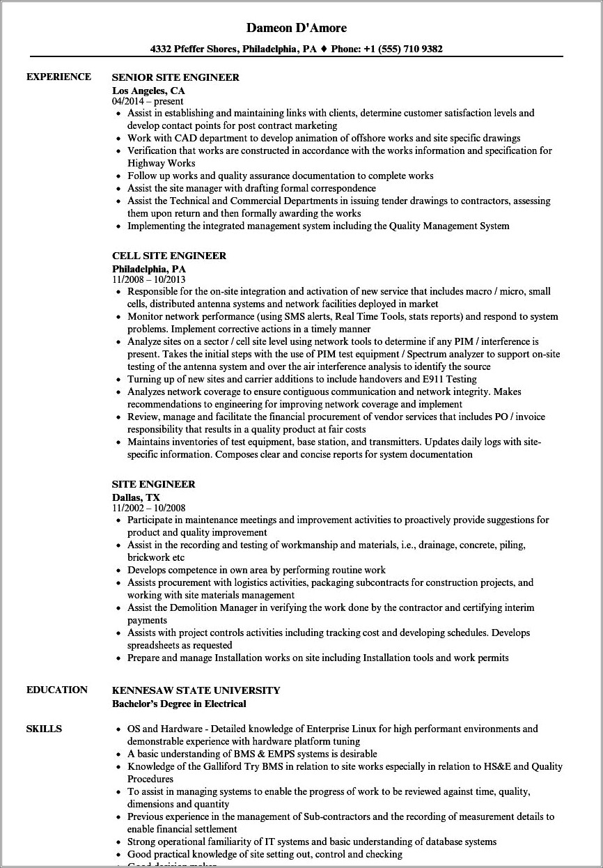 Resume Construction Site Diary Example - Resume Example Gallery