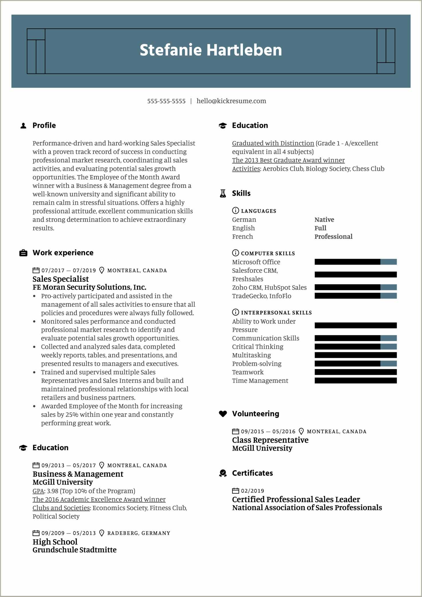 resume examples for it