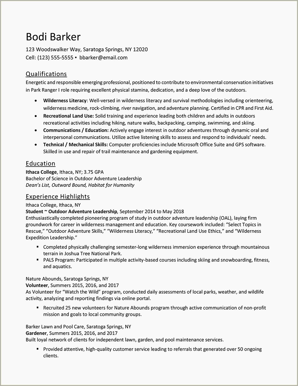 Resume Little Work Experience Examples Resume Example Gallery