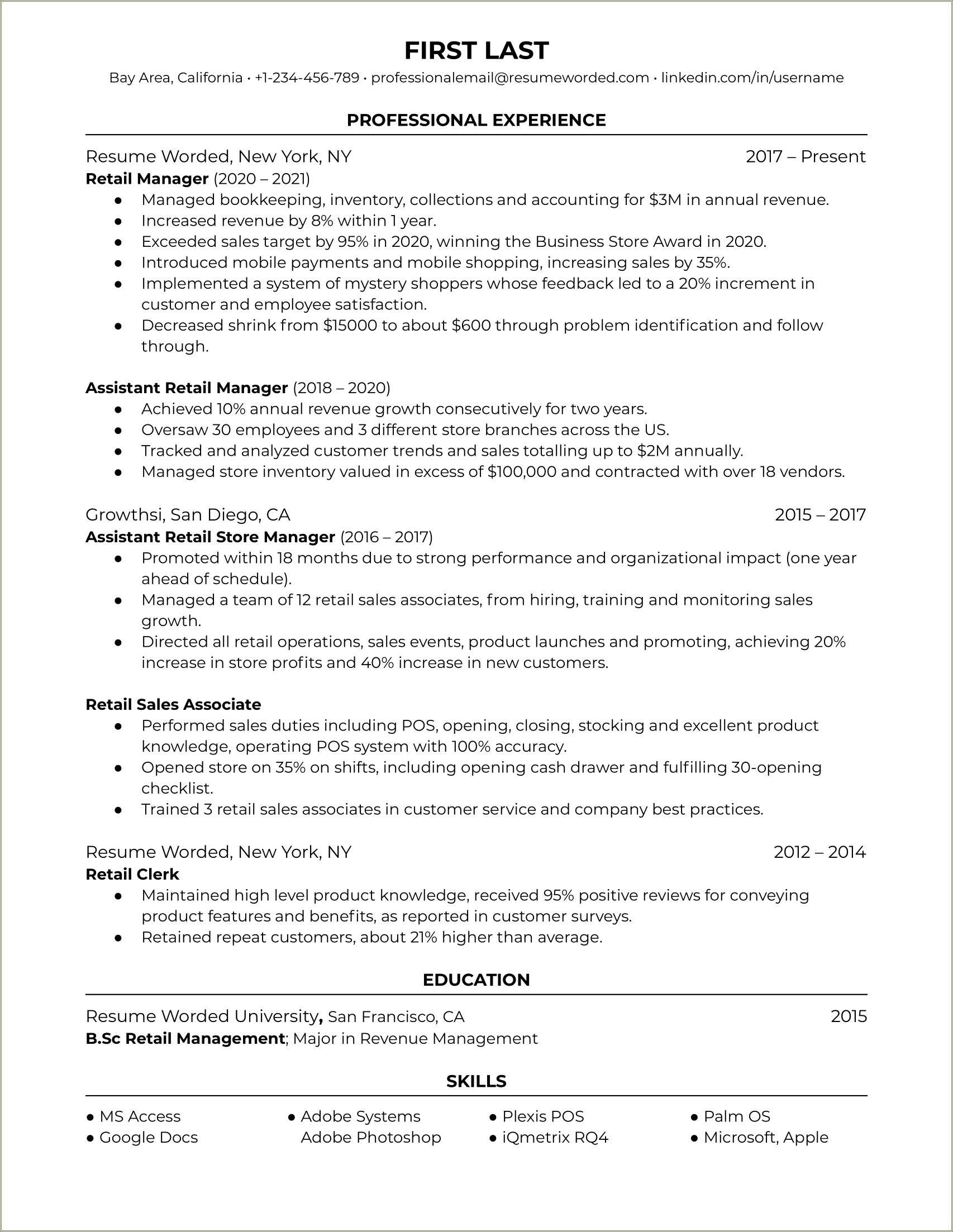Resume Examples Of Multiple Positions At Same Company - Resume Example ...