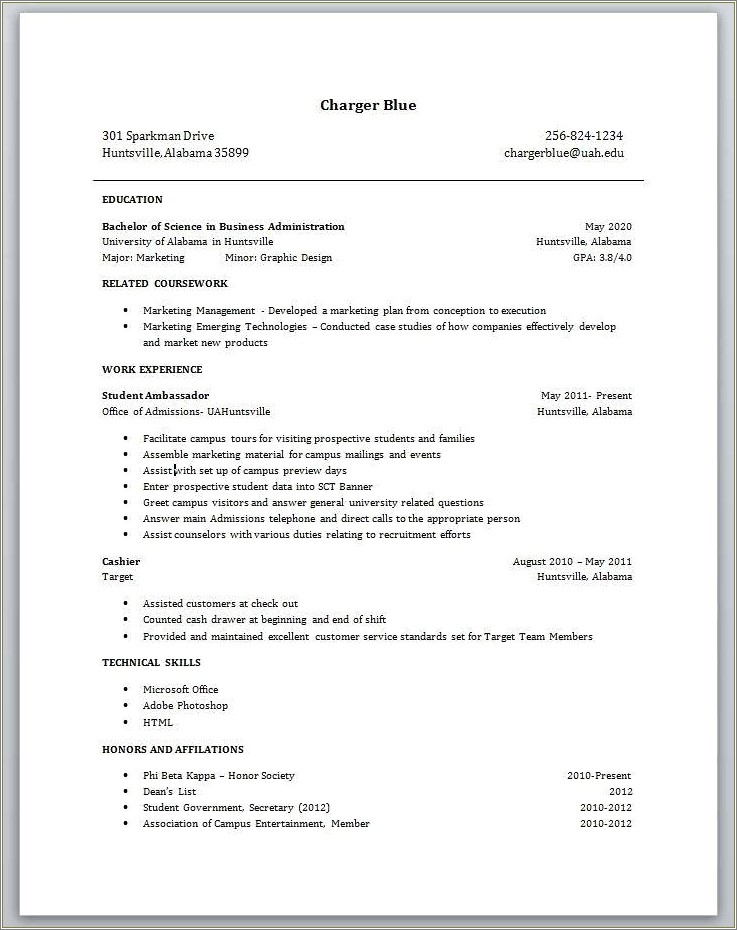 Resume Examples With No College Degree Resume Example Gallery