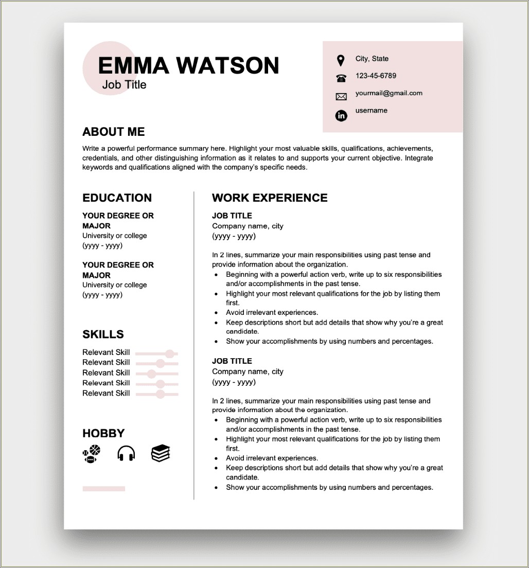 resume-examples-with-personal-information-resume-example-gallery