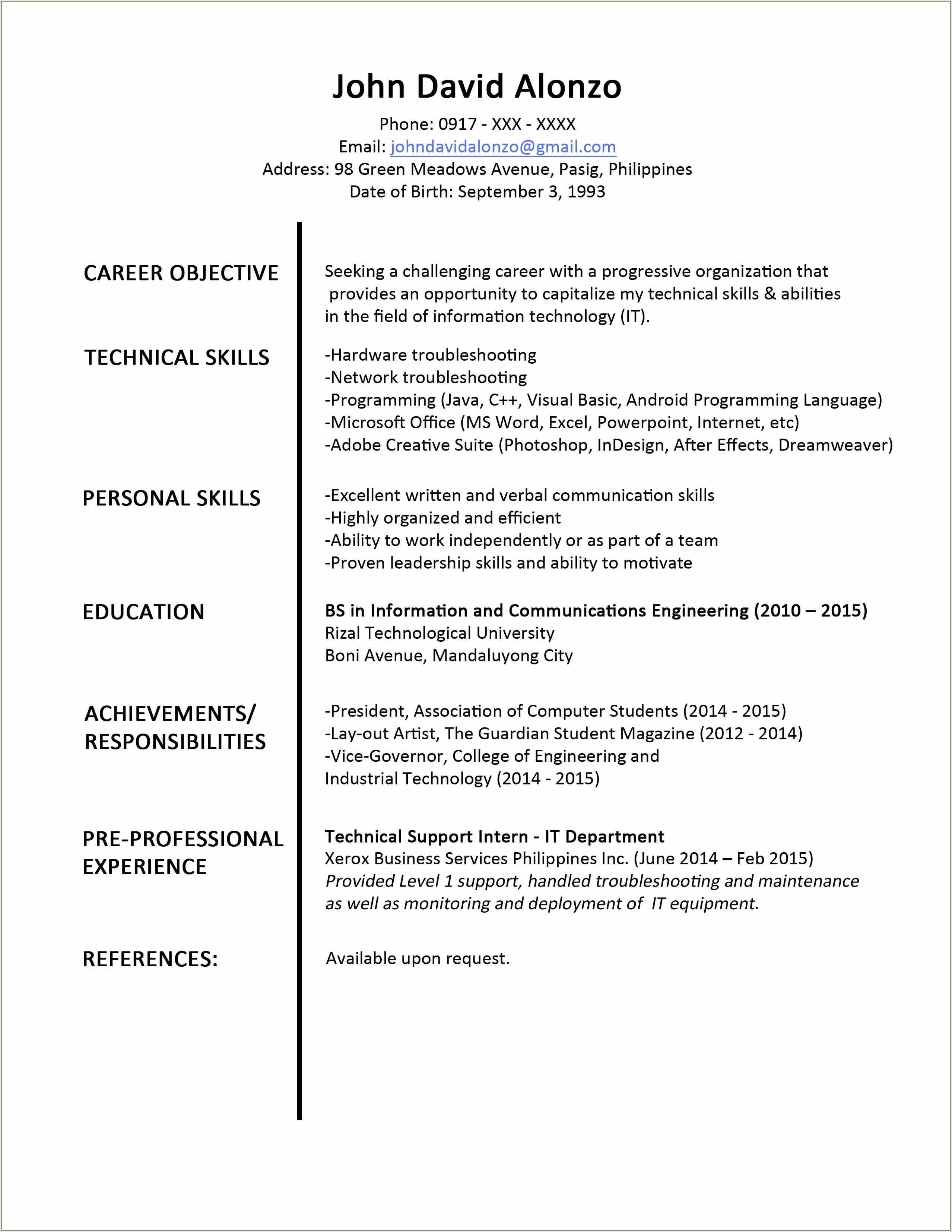 resume-examples-without-work-experience-resume-example-gallery