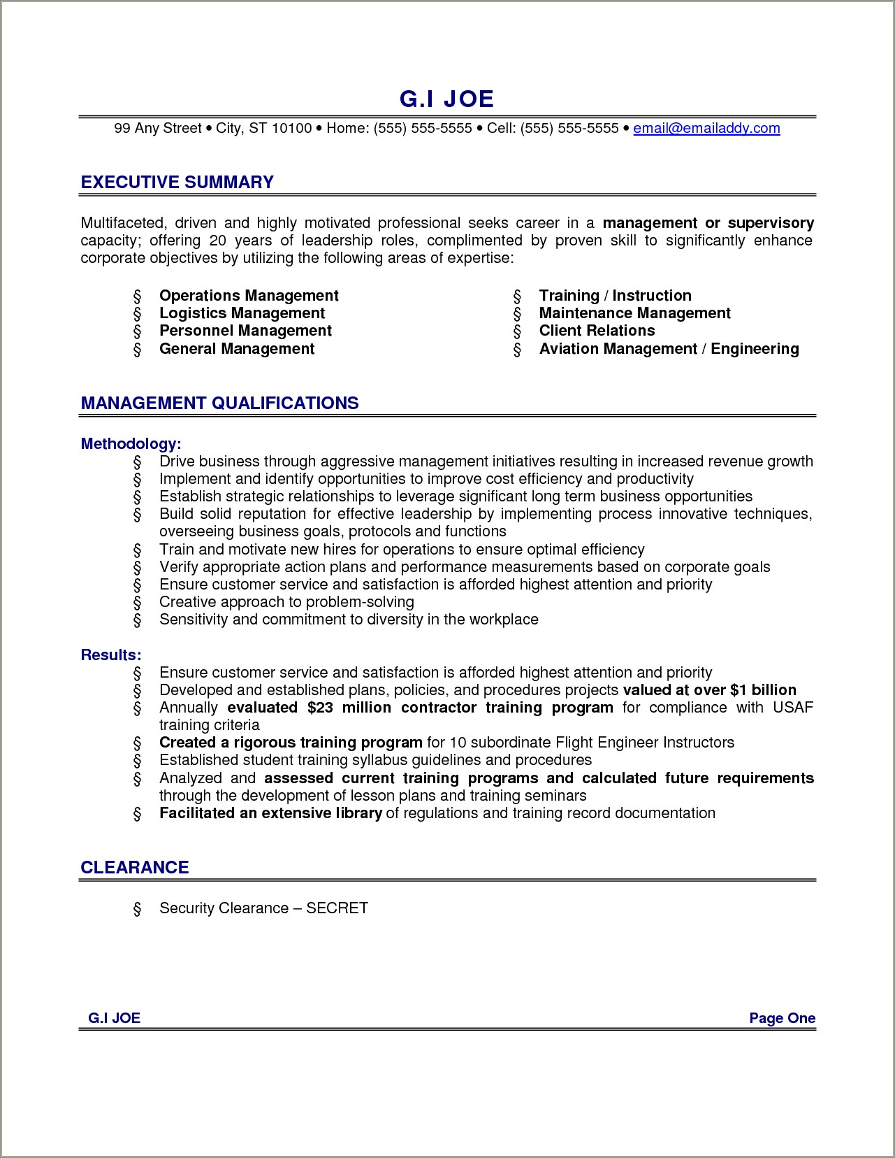 resume-executive-summary-statement-examples-resume-example-gallery