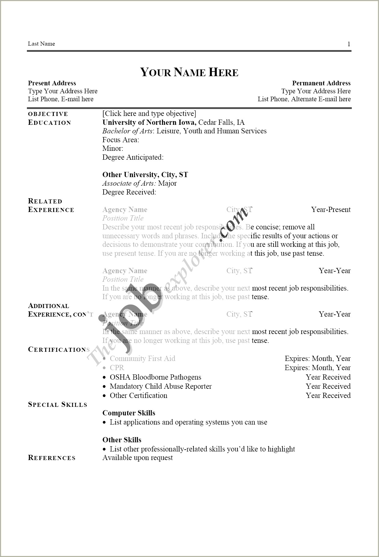 Resume Experience In Past Or Present Tense - Resume Example Gallery