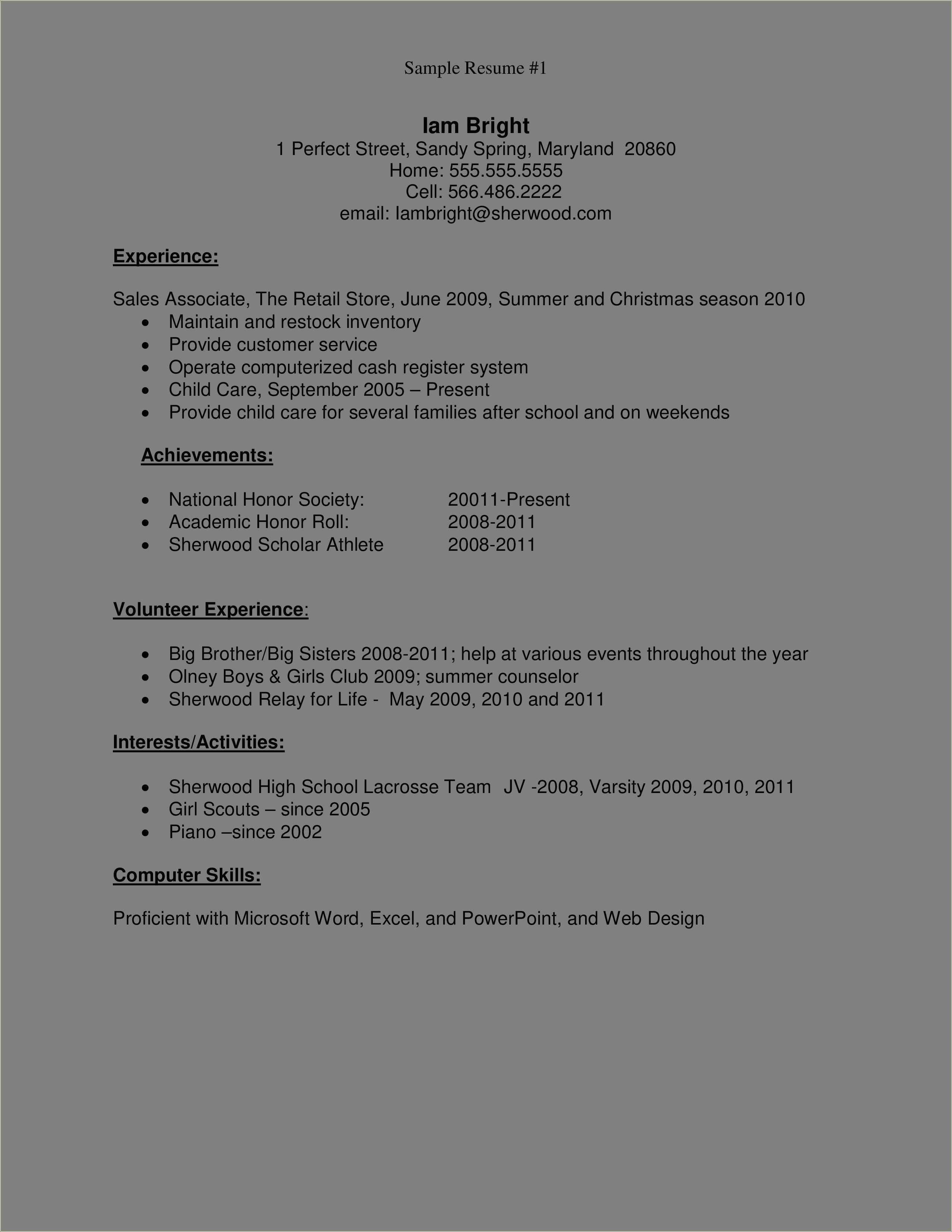 resume-for-a-highschool-student-sample-resume-example-gallery