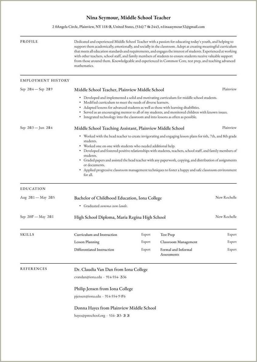 Resume After Going Back To School - Resume Example Gallery