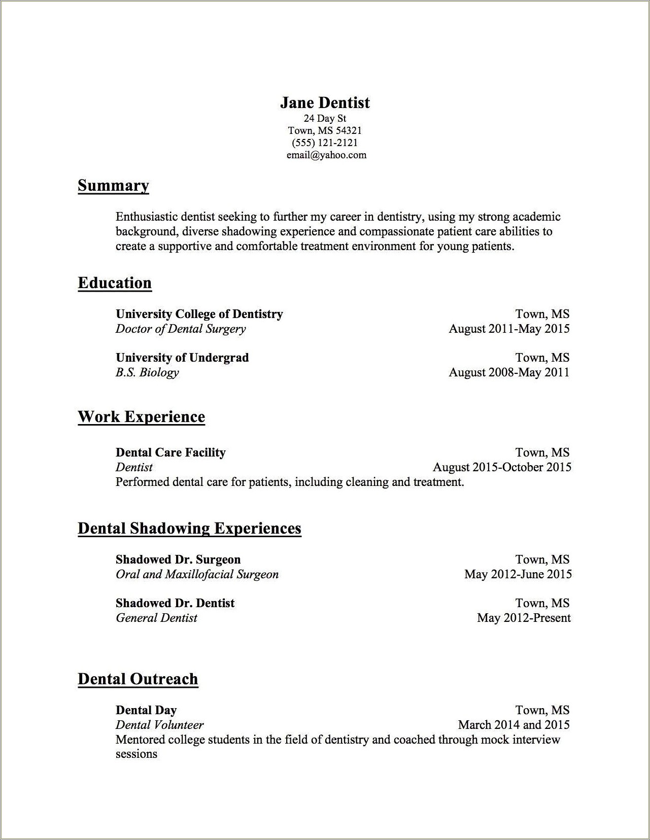 Should You Put Job Shadowing On A Resume - Resume Example Gallery