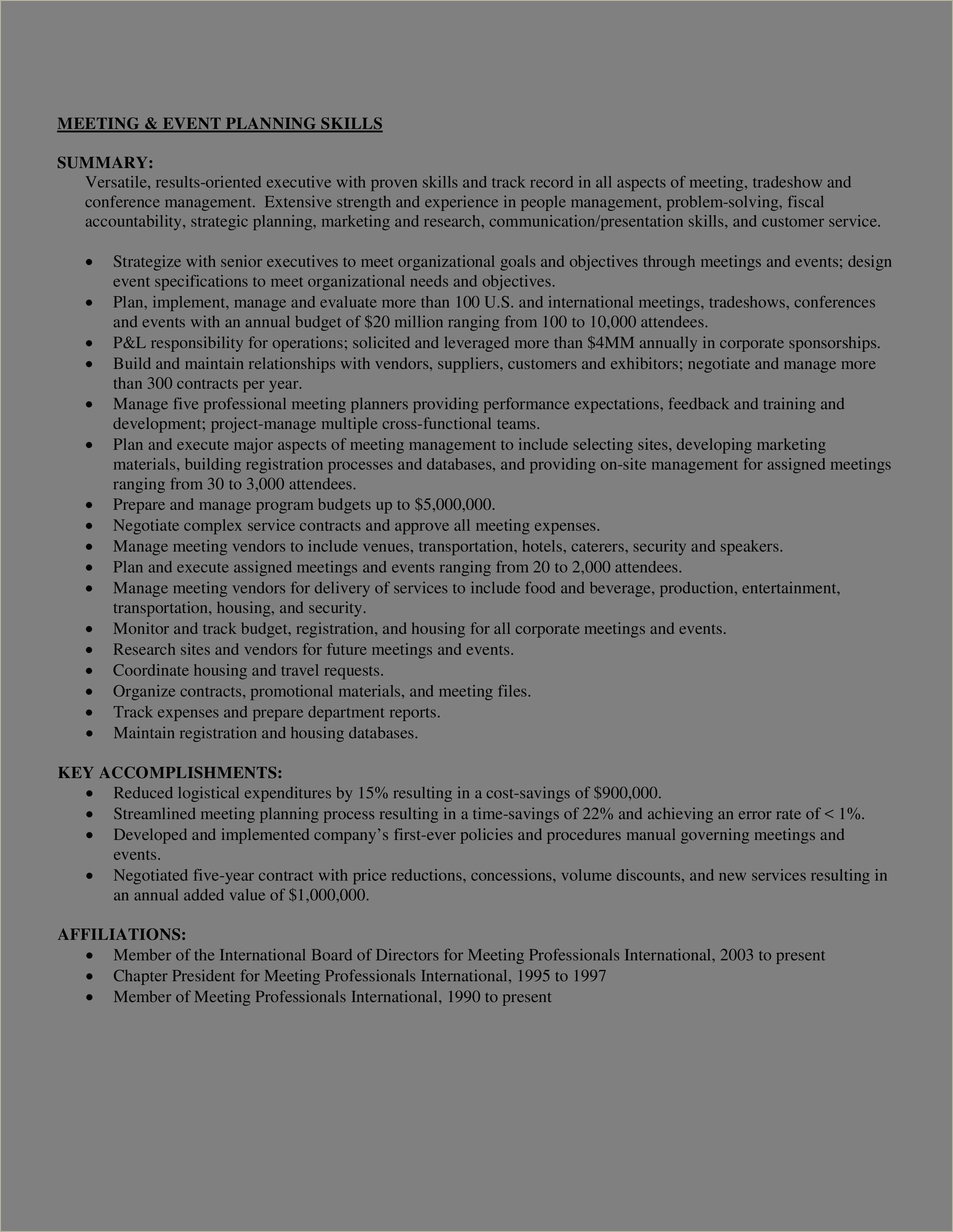 resume-for-event-management-company-resume-example-gallery