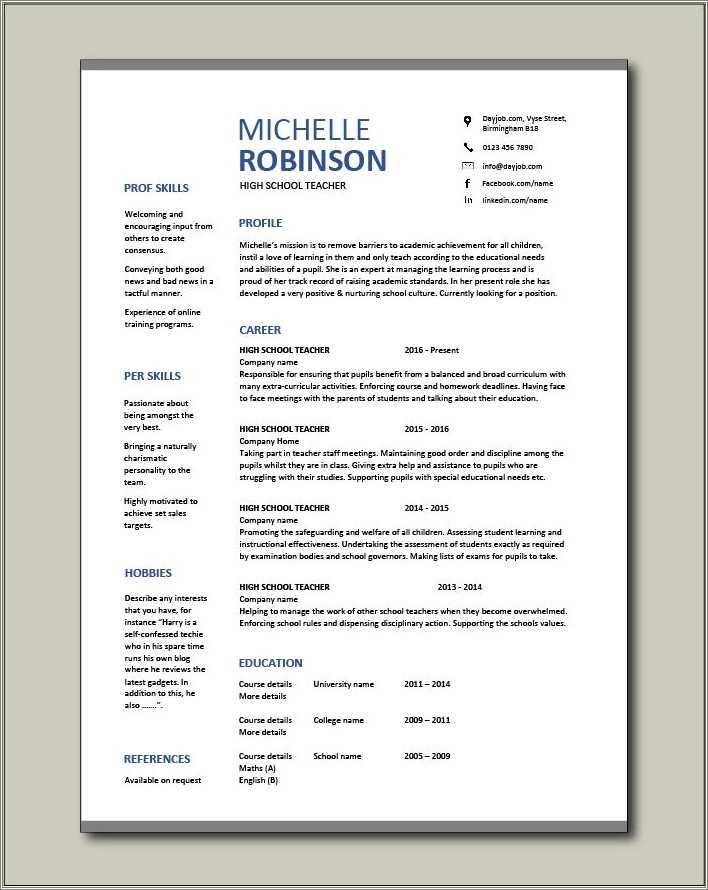 resume-for-high-school-teacher-job-application-resume-example-gallery