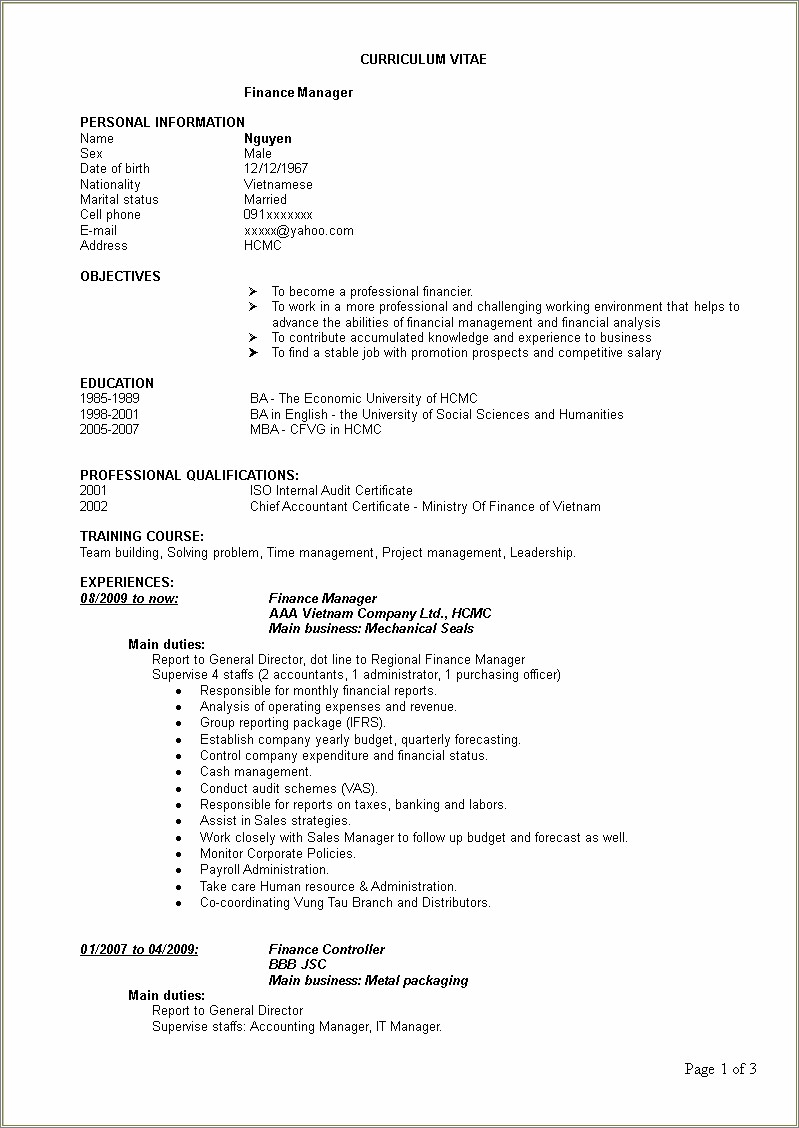 Free Resume Template For Internal Promotion Resume Example Gallery