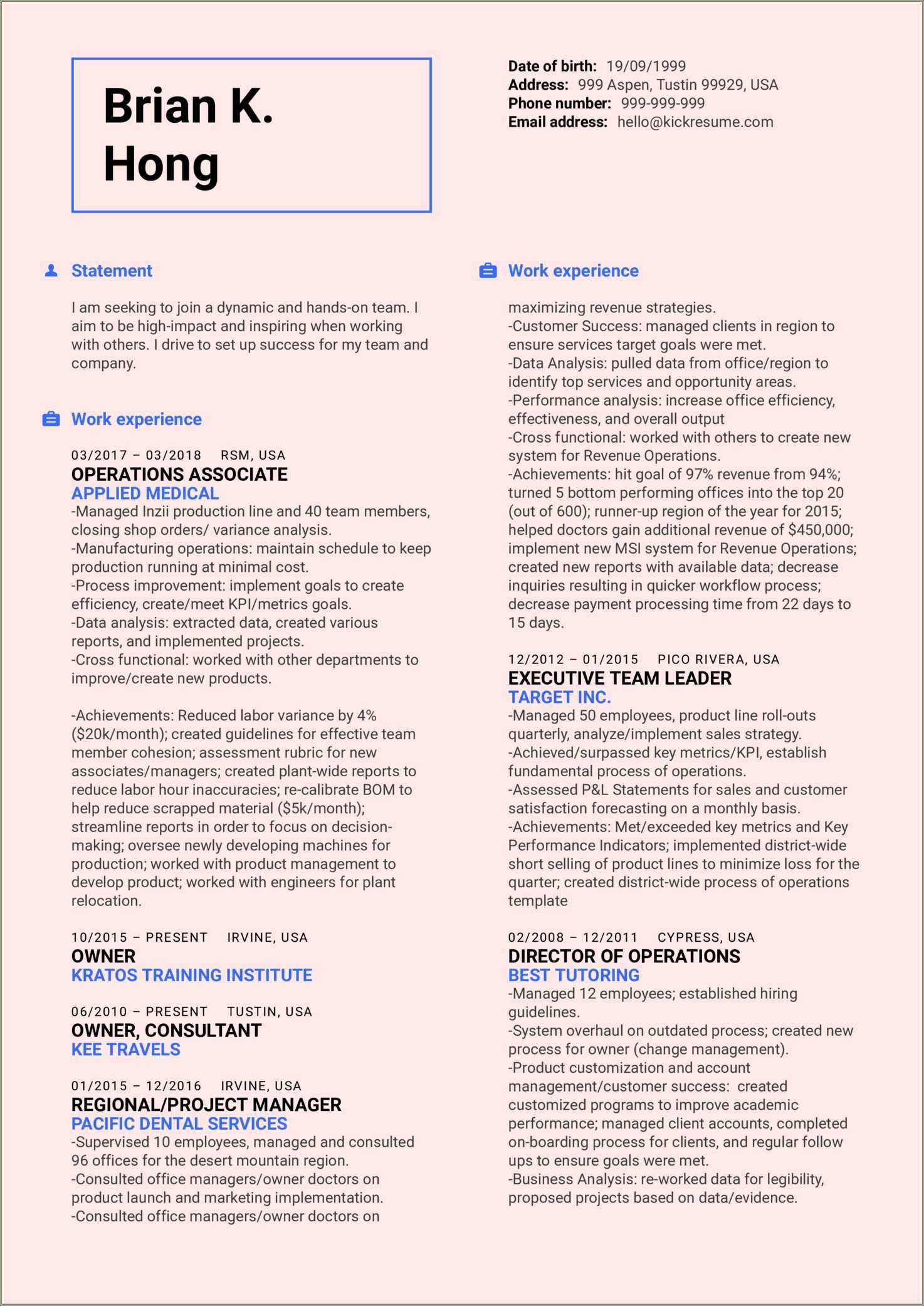 Production Planning And Control Resume Sample - Resume Example Gallery