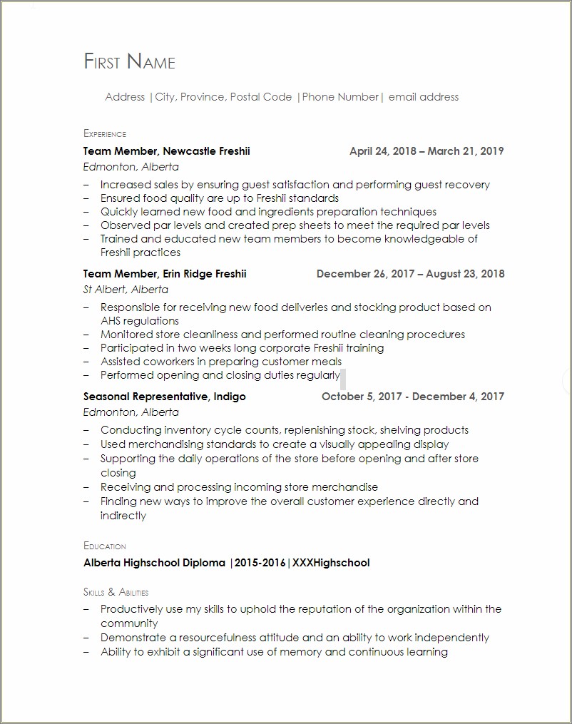 resume-examples-for-tim-hortons-resume-example-gallery