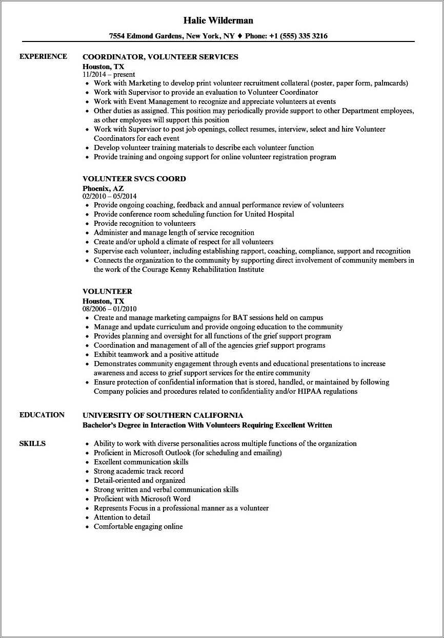 describing-volunteer-work-in-a-resume-resume-gallery