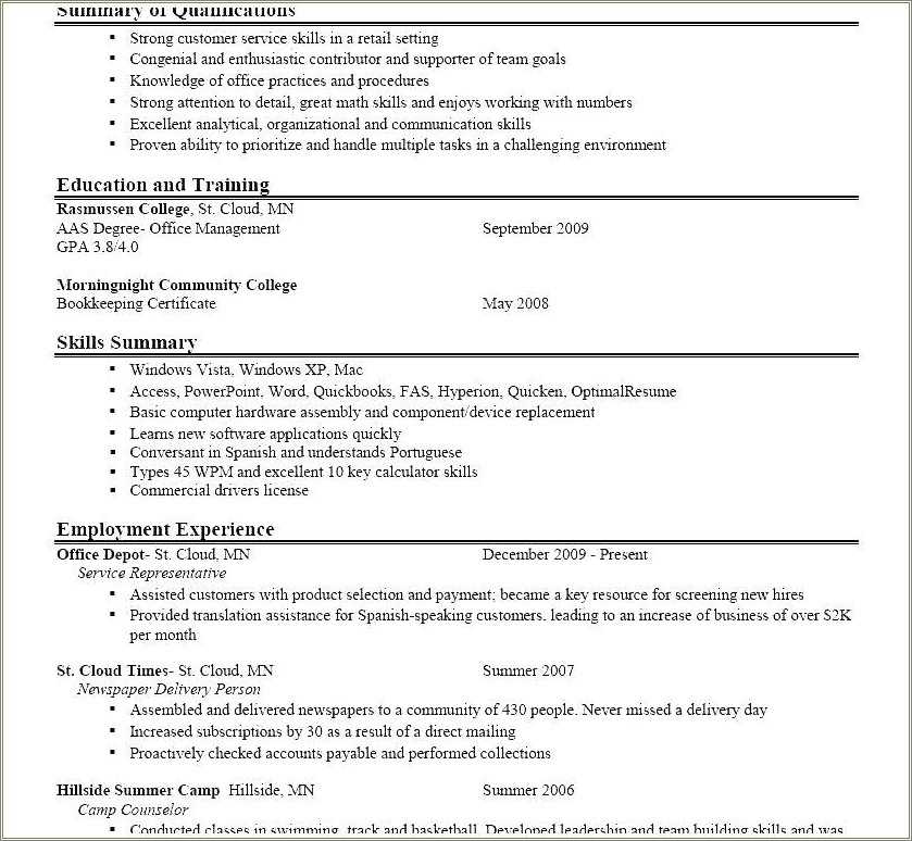 9 years experience resume format