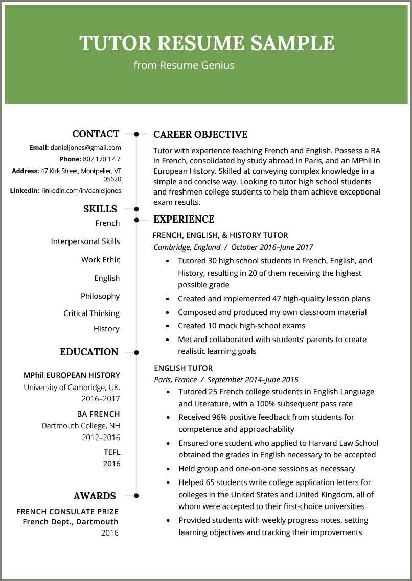 Resume Format For Applying Job Abroad - Resume Example Gallery