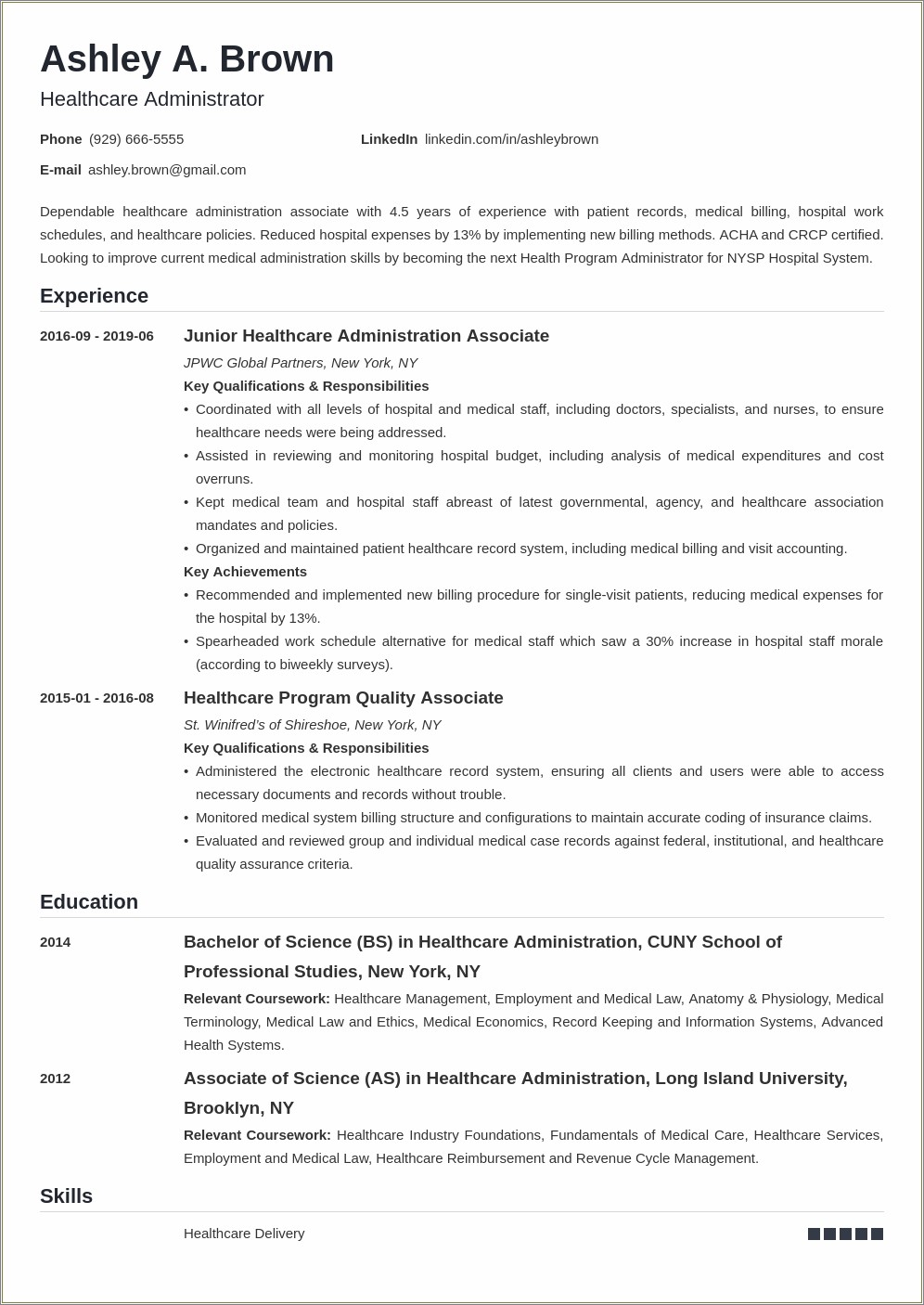 Resume Healthcare First Job Application Resume Example Gallery