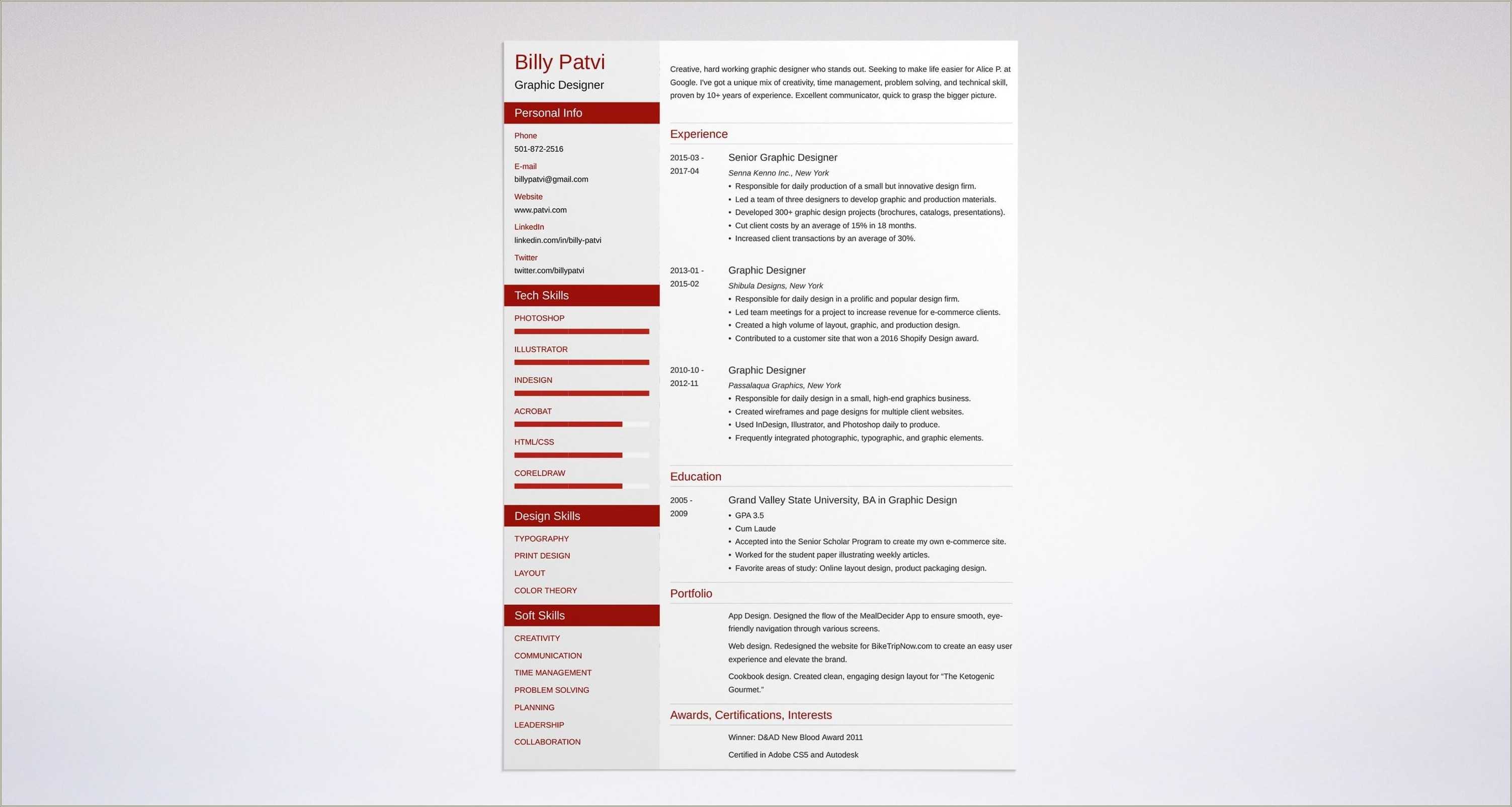 Resume Job Description For Designers Resume Example Gallery